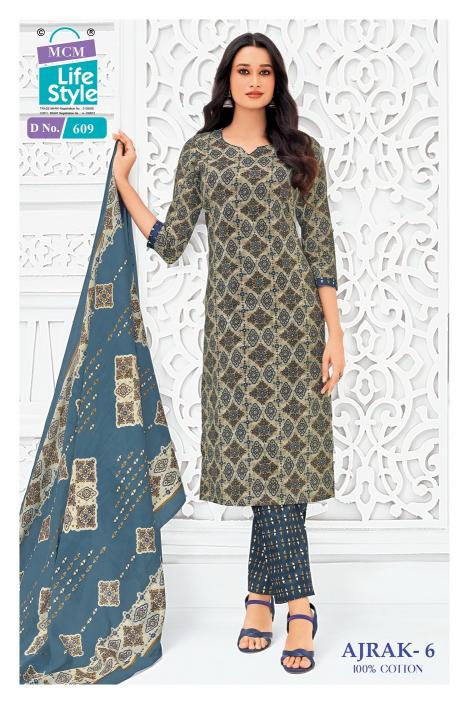MCM ajrak vol-6 cotton kurtis wholesale